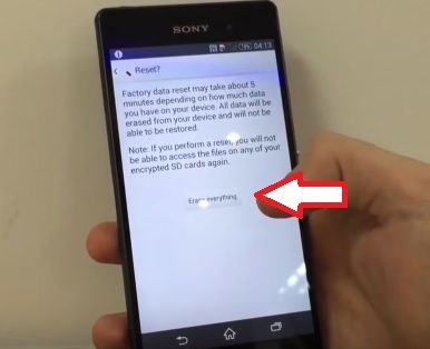 Как сделать hard reset на sony xperia z3 compact